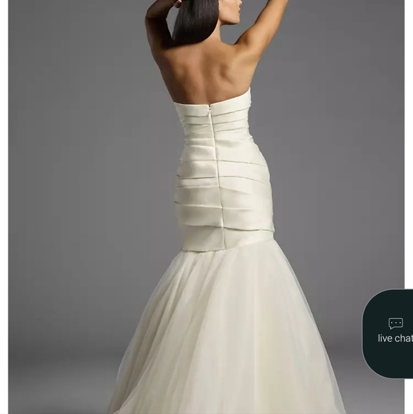 NWT..Vera Wang Asymmetrical Wedding Dress, Mikado, Fitnflare, - Picture 9 of 9